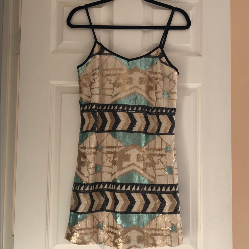 Sequin shift dress